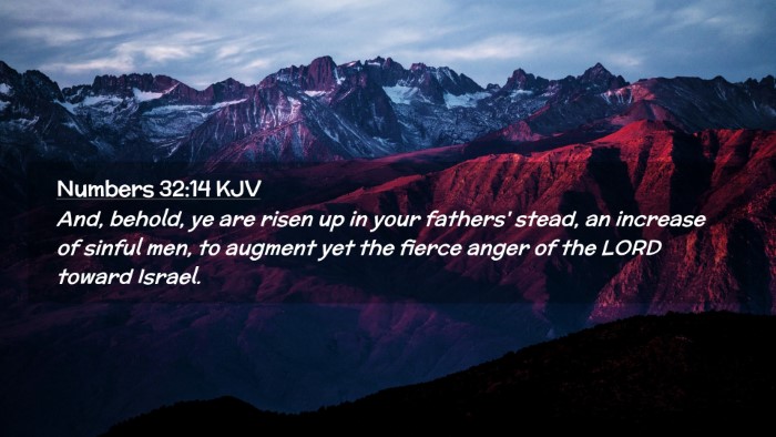 Picture 02 - Numbers 32:14 KJV Desktop Wallpaper - And, behold, ye are risen up in your fathers' - Desktop Bible Verse Wallpaper
