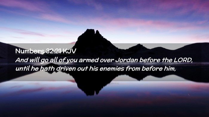 Picture 02 - Numbers 32:21 KJV Desktop Wallpaper - And will go all of you armed over Jordan before - Desktop Bible Verse Wallpaper