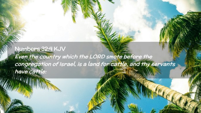 Picture 02 - Numbers 32:4 KJV Desktop Wallpaper - Even the country which the LORD smote before the - Desktop Bible Verse Wallpaper