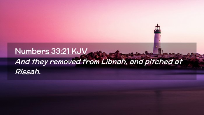 Picture 02 - Numbers 33:21 KJV Desktop Wallpaper - And they removed from Libnah, and pitched at - Desktop Bible Verse Wallpaper