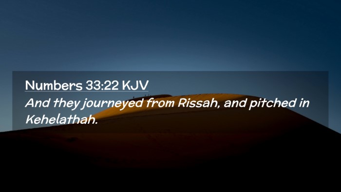 Picture 02 - Numbers 33:22 KJV Desktop Wallpaper - And they journeyed from Rissah, and pitched in - Desktop Bible Verse Wallpaper