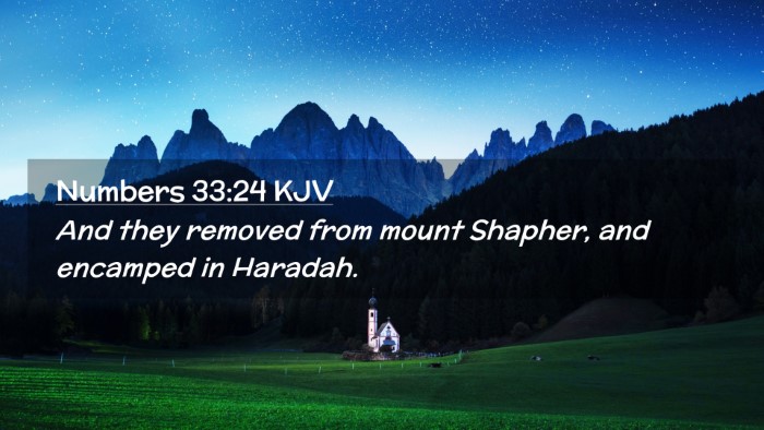 Picture 02 - Numbers 33:24 KJV Desktop Wallpaper - And they removed from mount Shapher, and encamped - Desktop Bible Verse Wallpaper