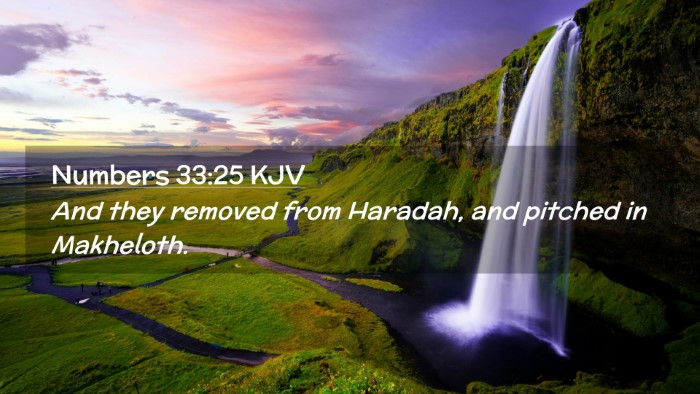 Picture 02 - Numbers 33:25 KJV Desktop Wallpaper - And they removed from Haradah, and pitched in - Desktop Bible Verse Wallpaper
