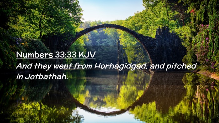 Picture 02 - Numbers 33:33 KJV Desktop Wallpaper - And they went from Horhagidgad, and pitched in - Desktop Bible Verse Wallpaper