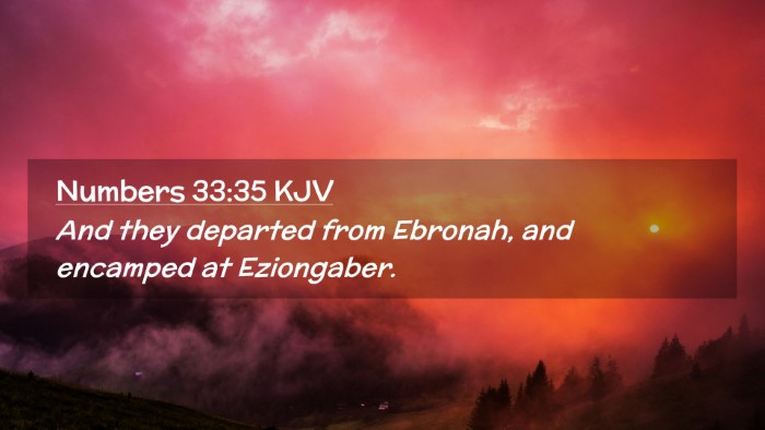 Picture 02 - Numbers 33:35 KJV Desktop Wallpaper - And they departed from Ebronah, and encamped at - Desktop Bible Verse Wallpaper