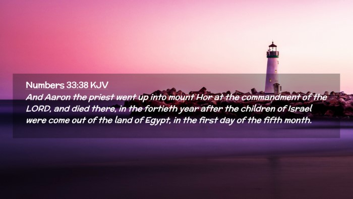 Picture 02 - Numbers 33:38 KJV Desktop Wallpaper - And Aaron the priest went up into mount Hor at - Desktop Bible Verse Wallpaper