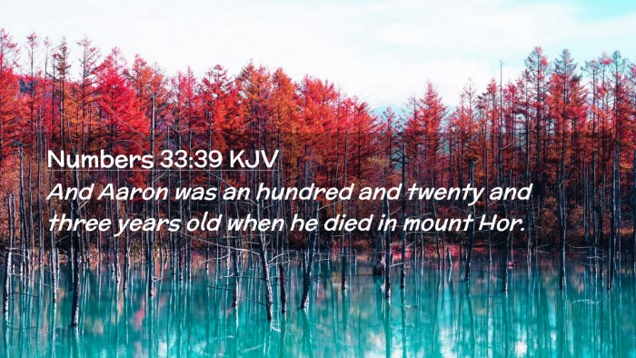 Picture 02 - Numbers 33:39 KJV Desktop Wallpaper - And Aaron was an hundred and twenty and three - Desktop Bible Verse Wallpaper