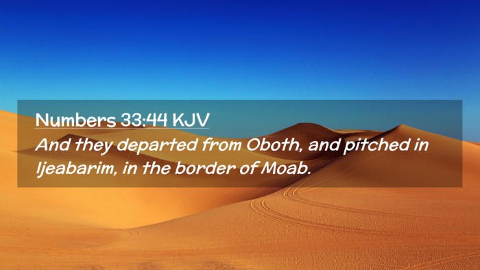 Picture 02 - Numbers 33:44 KJV Desktop Wallpaper - And they departed from Oboth, and pitched in - Desktop Bible Verse Wallpaper