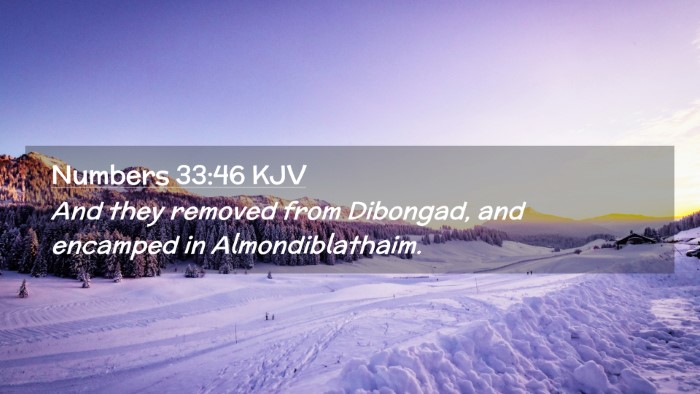 Picture 02 - Numbers 33:46 KJV Desktop Wallpaper - And they removed from Dibongad, and encamped in - Desktop Bible Verse Wallpaper
