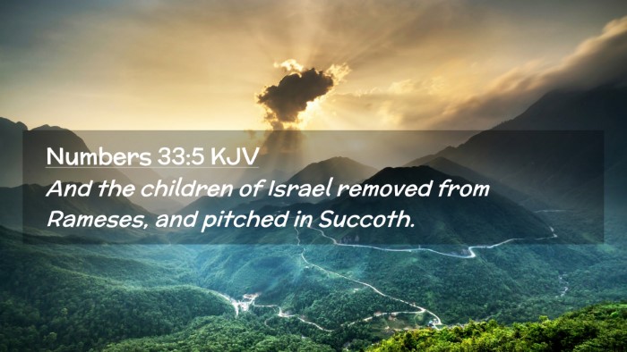 Picture 02 - Numbers 33:5 KJV Desktop Wallpaper - And the children of Israel removed from Rameses, - Desktop Bible Verse Wallpaper