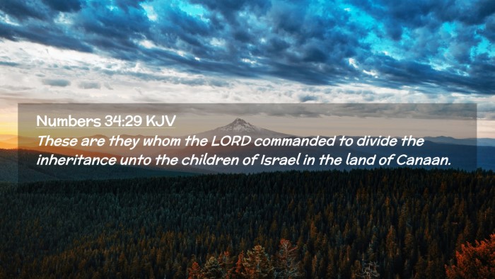 Picture 02 - Numbers 34:29 KJV Desktop Wallpaper - These are they whom the LORD commanded to divide - Desktop Bible Verse Wallpaper