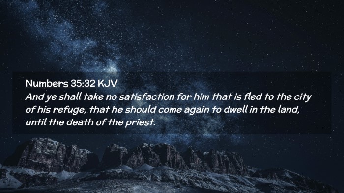 Picture 02 - Numbers 35:32 KJV Desktop Wallpaper - And ye shall take no satisfaction for him that is - Desktop Bible Verse Wallpaper
