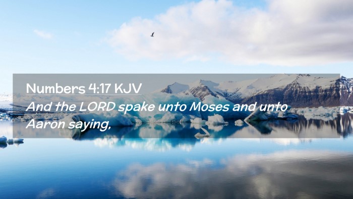 Picture 02 - Numbers 4:17 KJV Desktop Wallpaper - And the LORD spake unto Moses and unto Aaron - Desktop Bible Verse Wallpaper