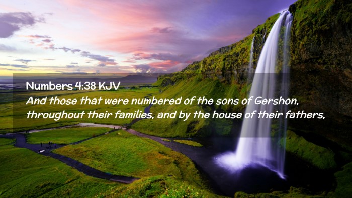 Picture 02 - Numbers 4:38 KJV Desktop Wallpaper - And those that were numbered of the sons of - Desktop Bible Verse Wallpaper