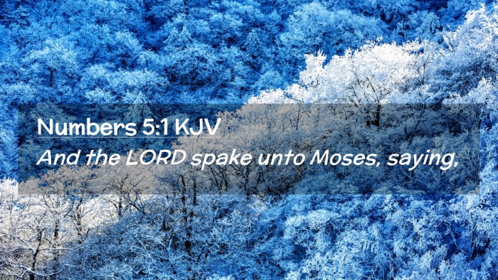 Picture 02 - Numbers 5:1 KJV Desktop Wallpaper - And the LORD spake unto Moses, - Desktop Bible Verse Wallpaper