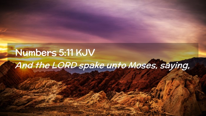 Picture 02 - Numbers 5:11 KJV Desktop Wallpaper - And the LORD spake unto Moses, - Desktop Bible Verse Wallpaper