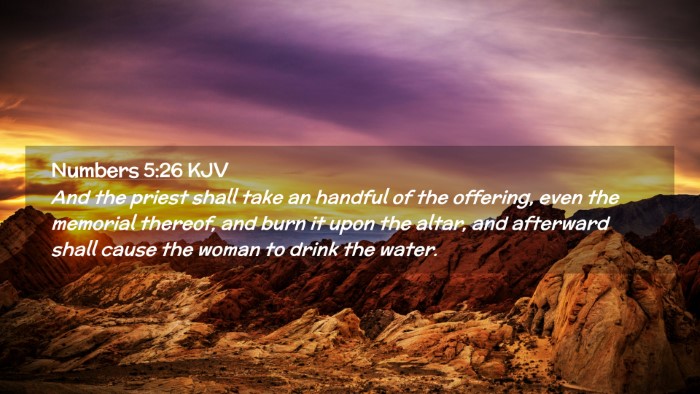 Picture 02 - Numbers 5:26 KJV Desktop Wallpaper - And the priest shall take an handful of the - Desktop Bible Verse Wallpaper