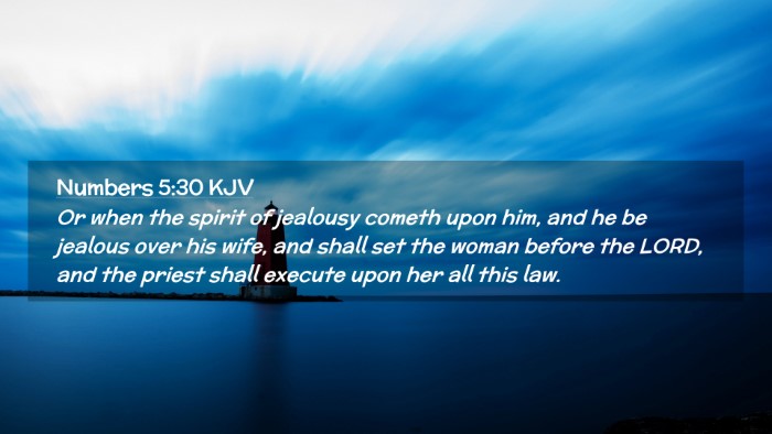 Picture 02 - Numbers 5:30 KJV Desktop Wallpaper - Or when the spirit of jealousy cometh upon him, - Desktop Bible Verse Wallpaper