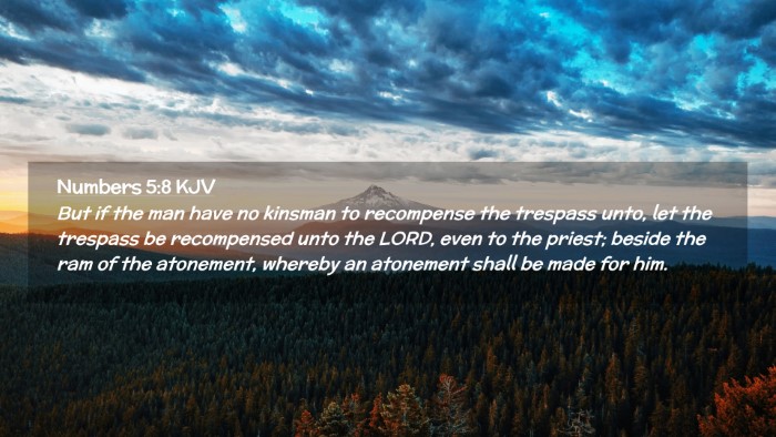 Picture 02 - Numbers 5:8 KJV Desktop Wallpaper - But if the man have no kinsman to recompense the - Desktop Bible Verse Wallpaper