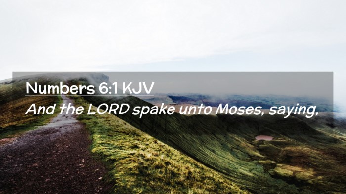 Picture 02 - Numbers 6:1 KJV Desktop Wallpaper - And the LORD spake unto Moses, - Desktop Bible Verse Wallpaper