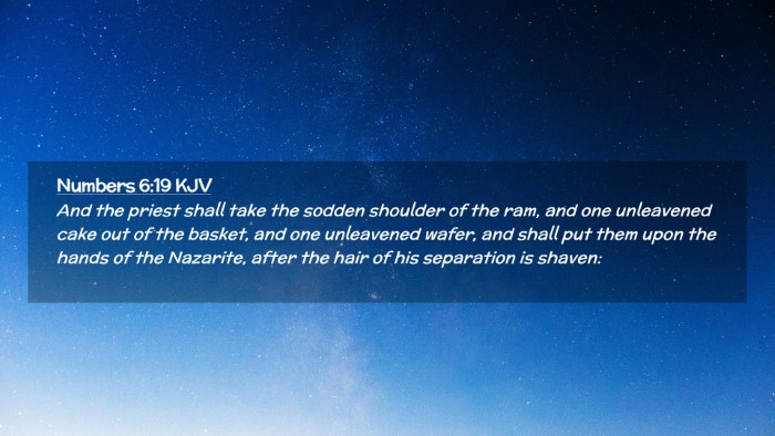 Picture 02 - Numbers 6:19 KJV Desktop Wallpaper - And the priest shall take the sodden shoulder of - Desktop Bible Verse Wallpaper