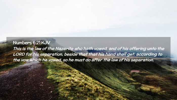 Picture 02 - Numbers 6:21 KJV Desktop Wallpaper - This is the law of the Nazarite who hath vowed, - Desktop Bible Verse Wallpaper