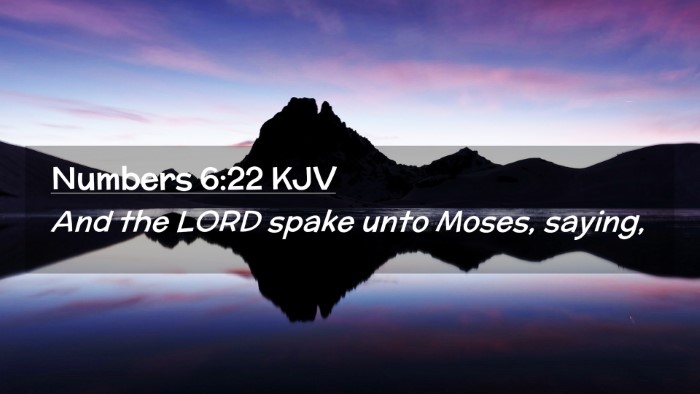 Picture 02 - Numbers 6:22 KJV Desktop Wallpaper - And the LORD spake unto Moses, - Desktop Bible Verse Wallpaper