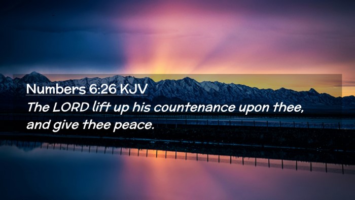 Picture 02 - Numbers 6:26 KJV Desktop Wallpaper - The LORD lift up his countenance upon thee, and - Desktop Bible Verse Wallpaper