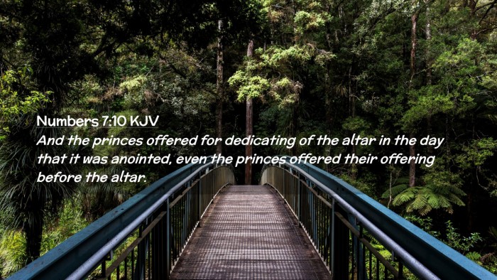 Picture 02 - Numbers 7:10 KJV Desktop Wallpaper - And the princes offered for dedicating of the - Desktop Bible Verse Wallpaper