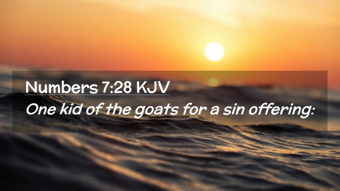 Picture 02 - Numbers 7:28 KJV Desktop Wallpaper - One kid of the goats for a sin - Desktop Bible Verse Wallpaper