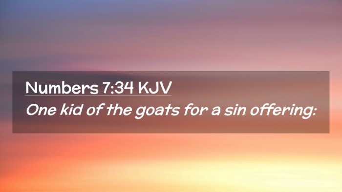 Picture 02 - Numbers 7:34 KJV Desktop Wallpaper - One kid of the goats for a sin - Desktop Bible Verse Wallpaper