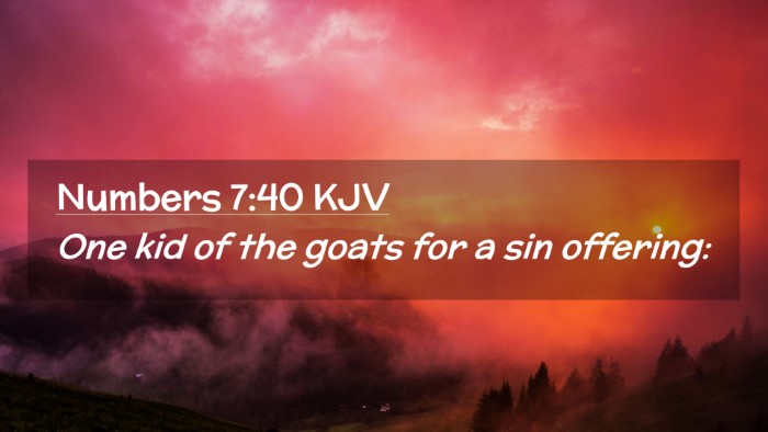 Picture 02 - Numbers 7:40 KJV Desktop Wallpaper - One kid of the goats for a sin - Desktop Bible Verse Wallpaper
