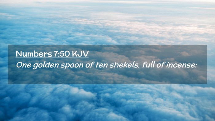 Picture 02 - Numbers 7:50 KJV Desktop Wallpaper - One golden spoon of ten shekels, full of - Desktop Bible Verse Wallpaper