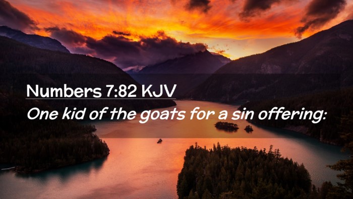 Picture 02 - Numbers 7:82 KJV Desktop Wallpaper - One kid of the goats for a sin - Desktop Bible Verse Wallpaper