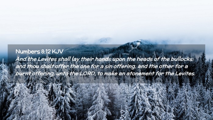 Picture 02 - Numbers 8:12 KJV Desktop Wallpaper - And the Levites shall lay their hands upon the - Desktop Bible Verse Wallpaper