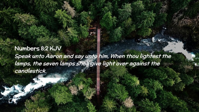 Picture 02 - Numbers 8:2 KJV Desktop Wallpaper - Speak unto Aaron and say unto him, When thou - Desktop Bible Verse Wallpaper