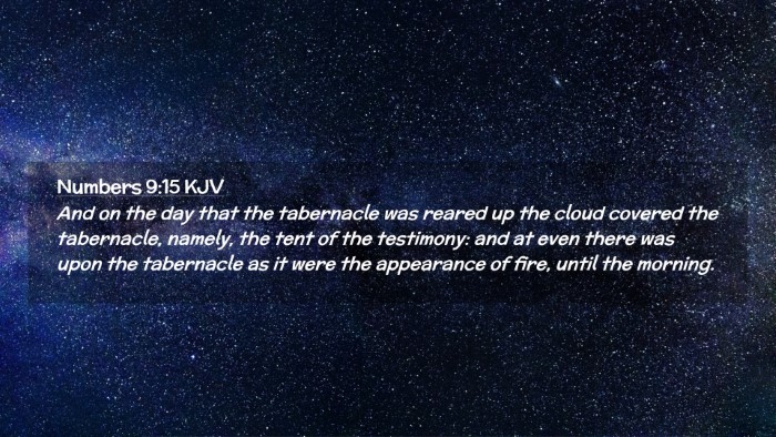 Picture 02 - Numbers 9:15 KJV Desktop Wallpaper - And on the day that the tabernacle was reared up - Desktop Bible Verse Wallpaper