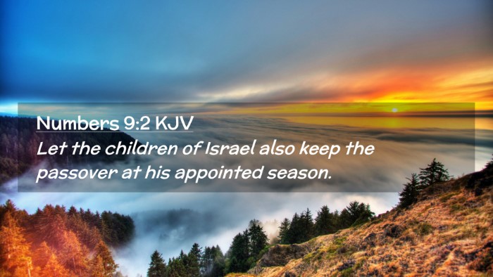Picture 02 - Numbers 9:2 KJV Desktop Wallpaper - Let the children of Israel also keep the passover - Desktop Bible Verse Wallpaper
