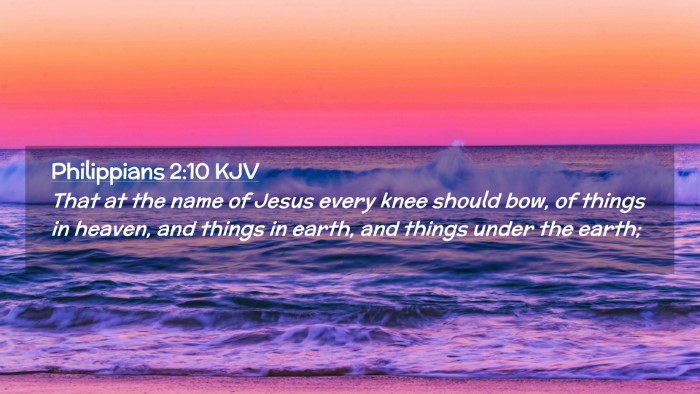 Picture 02 - Philippians 2:10 KJV Desktop Wallpaper - That at the name of Jesus every knee should bow, - Desktop Bible Verse Wallpaper