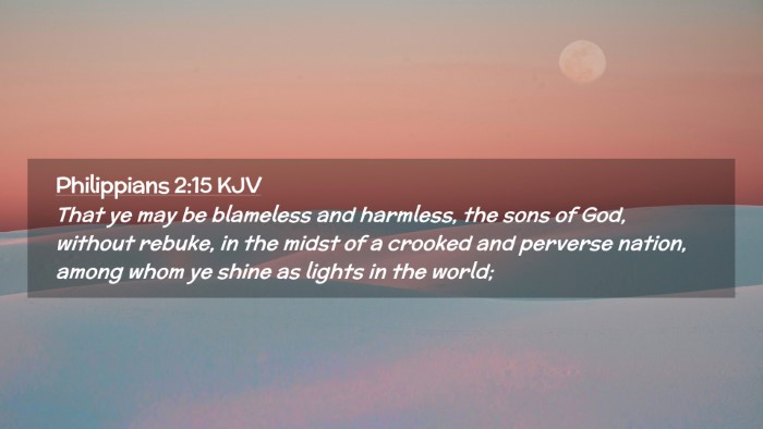 Picture 02 - Philippians 2:15 KJV Desktop Wallpaper - That ye may be blameless and harmless, the sons - Desktop Bible Verse Wallpaper