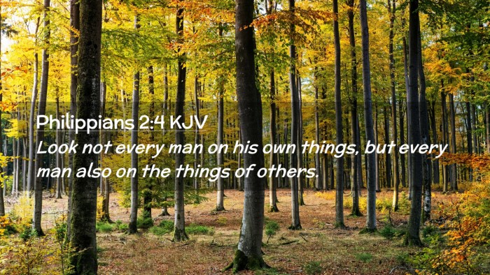 Picture 02 - Philippians 2:4 KJV Desktop Wallpaper - Look not every man on his own things, but every - Desktop Bible Verse Wallpaper