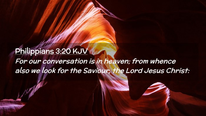 Picture 02 - Philippians 3:20 KJV Desktop Wallpaper - For our conversation is in heaven; from whence - Desktop Bible Verse Wallpaper