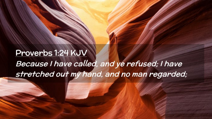 Picture 02 - Proverbs 1:24 KJV Desktop Wallpaper - Because I have called, and ye refused; I have - Desktop Bible Verse Wallpaper