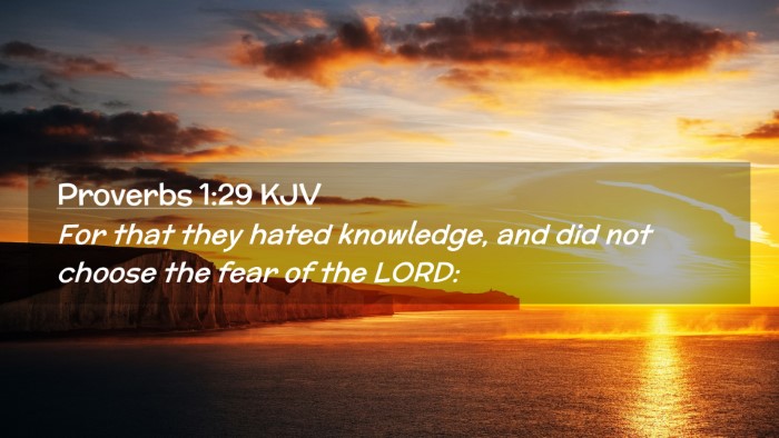 Picture 02 - Proverbs 1:29 KJV Desktop Wallpaper - For that they hated knowledge, and did not choose - Desktop Bible Verse Wallpaper