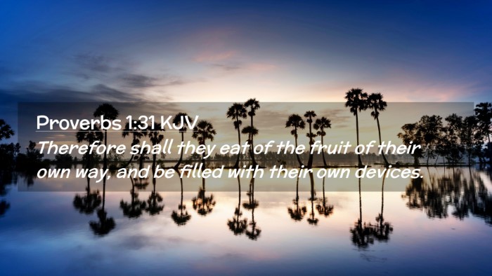 Picture 02 - Proverbs 1:31 KJV Desktop Wallpaper - Therefore shall they eat of the fruit of their - Desktop Bible Verse Wallpaper