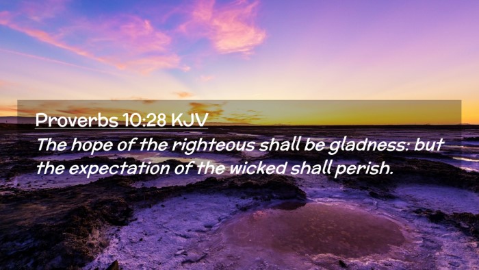 Picture 02 - Proverbs 10:28 KJV Desktop Wallpaper - The hope of the righteous shall be gladness: but - Desktop Bible Verse Wallpaper