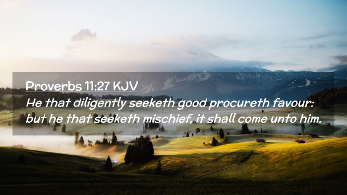 Picture 02 - Proverbs 11:27 KJV Desktop Wallpaper - He that diligently seeketh good procureth favour: - Desktop Bible Verse Wallpaper