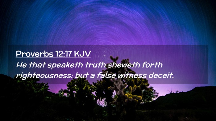 Picture 02 - Proverbs 12:17 KJV Desktop Wallpaper - He that speaketh truth sheweth forth - Desktop Bible Verse Wallpaper