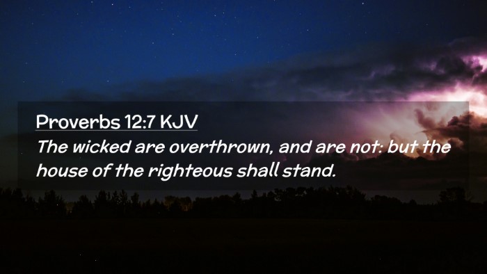 Picture 02 - Proverbs 12:7 KJV Desktop Wallpaper - The wicked are overthrown, and are not: but the - Desktop Bible Verse Wallpaper