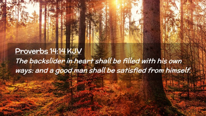 Picture 02 - Proverbs 14:14 KJV Desktop Wallpaper - The backslider in heart shall be filled with his - Desktop Bible Verse Wallpaper